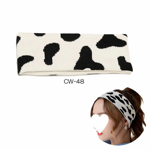 幅70MM 牛 柄 カチューム長さ 38 cm 伸縮タイプ ヘッドアクセヘアアクセサリー ヘアアクセレディース ..