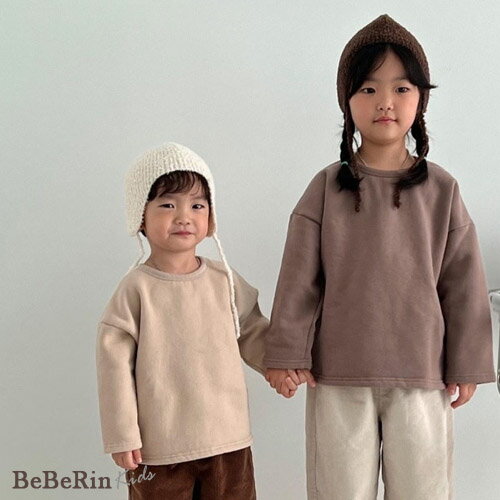 50％OFF SALE 2,350円→1,175円 あたたか 裏起毛 トレーナー 韓国子供服 韓国 ベビー服 秋冬 くすみカラー 長袖Tシャツ ナチュラル 韓国 子供服 防寒 ベビー キッズ 男の子 女の子 子供 カットソー シンプル ゆったり トップス 長袖 トレーナー mtm 保育園着のサムネイル
