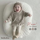 ボーダー 裾ラウンド 長袖 Tシャツ 韓国ベビー服 韓国子供服 春 秋 トレーナ ベビー キッズ 子供 ナチュラル トップス 保育園着 子ども服 べべリン