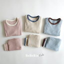 やわらか リブ 上下セット ルームウェア ベビー キッズ パジャマ ナチュラル 韓国 ベビー服 韓国子供服 男の子 女の子 赤ちゃん 子供 韓国ベビー服 兄弟 ...