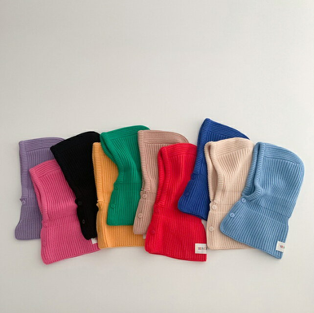 バラクラバ ベビー キッズ 子ども ニット帽 冬 赤ちゃん 子供 ナチュラル 韓国子供服 韓国 ベビー服 シンプル 帽子 ボンネット 子ども服 べべリン 2