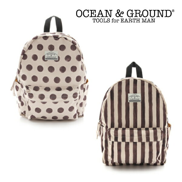 【OCEAN&GROUND】ベビーリュック DAYPACK(オーシャンアンドグラウンド DAYPACK DOT STRIPES 子供 キッズ 男の子 女の子 子ども こども シンプル バッグ 通学 通園 リュックサック リュック ファーストリュック ディバッグ デイパック)