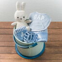 出産祝いギフト Miffy×baby GAPの出産祝いギフトセット（ブルー）(Miffy ミッフィー baby GAP ベビー 出産祝い ギフトセット オムニウッティ 8L オムニウッティS スタイ ビブ タオル ぬいぐるみ 0歳 1歳 おむつゴミ箱 おむつペール バケツ 男の子)