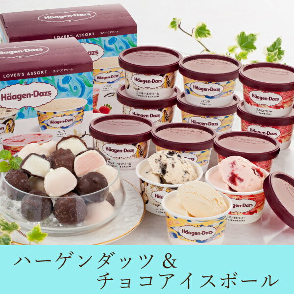 ハーゲンダッツ アイスクリーム 【送料無料】ハーゲンダッツ＆チョコアイスボール(敬老の日 アイス スイーツ2024_アイス ヤバケイ 洋菓子 スイーツ デザート アイスギフト チョコアイス ハーゲンダッツ アイスクリーム プレゼント お土産 お祝い パーティー ご褒美 母の日 父の日 お中元 )