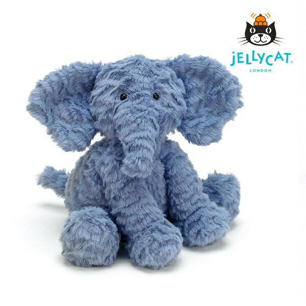 【jellycat ジェリーキャット】ファドルウードル エレファントM（出産祝い 誕生日 誕生祝い ハーフバースデー メモリアル クリスマス お祝い ベビーギフト プレゼント 贈り物 無料ラッピング 人気 かわいい ロイヤルファミリー イギリス 耳に星 星柄 白）