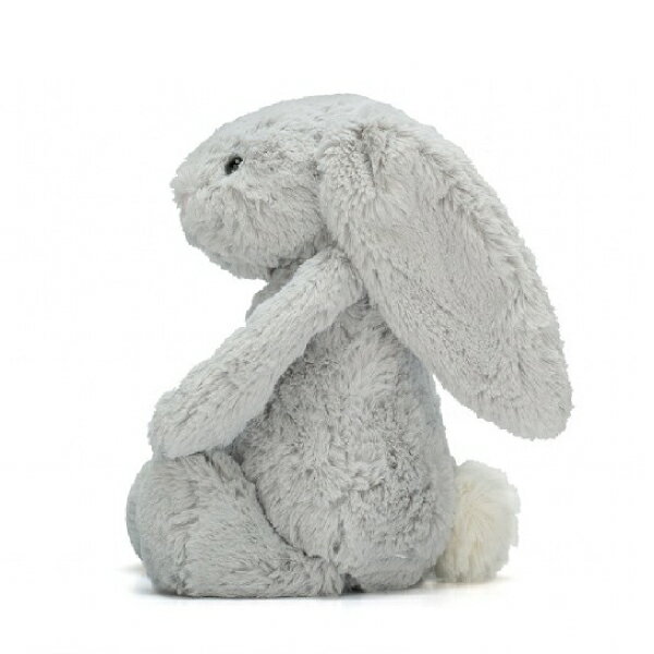 【jellycat ジェリーキャット】バシュフル シマーバニー M（Bashful Shimmer Bunny Medium JELLYCAT うさぎ ウサギ バニー ぬいぐるみ 動物 ファーストトイ 女の子 キッズ ベビー 赤ちゃん 新生児 乳児 幼児 白 グレー シマバニー 耳に星 星柄）