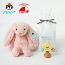 赤ちゃん用ぬいぐるみ・人形 【jellycat ジェリーキャット】バシュフル ブラッシュバニー M　お星さまのラトルセット（出産祝い 誕生日 誕生祝い ハーフバースデー メモリアル クリスマス お祝い ベビーギフト プレゼント 贈り物 無料ラッピング 人気 かわいい イギリス おもちゃうさぎ ラトル）