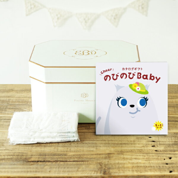 のびのびBaby（30800円コース）カタログギフト おむつボックスセット (カタログ 誕生日 出産 プレゼント お祝い 赤ちゃん 子供 おもちゃ ベビー オムツケーキ)