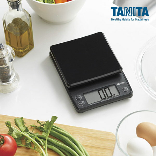 タニタ デジタルクッキングスケール メタリックブラック(雑貨 生活雑貨 生活用品 家電 電化製品 TANITA 計量器 コンパクト ギフト プレゼント 贈り物 ...