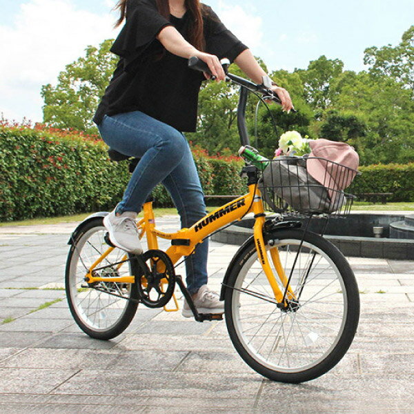 【送料無料】16型折り畳み自転車 ハマー ノーパンク イエロー(雑貨 生活雑貨 生活用品 折りたたみ自転車 サイクリング ギフト プレゼント 贈り物 お祝い 内...