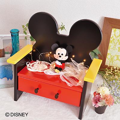 ディズニー ぬいぐるみ置き（ミニベンチ ミッキーマウス)【ディズニーグッズ　ディズニー　グッズ　ミッキー　グッズ　ベンチ型収納ボックス ミニー グッズ ミッキーマウスぬいぐるみベンチ ベンチチェアー ベンチチェストdisney おしゃれ プレゼント 誕生日 】郵