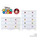 幅75cm 100cm 奥行40cm 高さ65cm 101cm ツムツム チェスト 75センチ 100センチ 3段 5段 【完成品 日本製 木製 ディズニー チェスト キッズ チェスト キャラクター タンス 子供部屋 Disney ポップ サークル 白 収納(3)