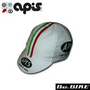 apis APIS ホワイト 自転車 キャップ サイクルキャップ