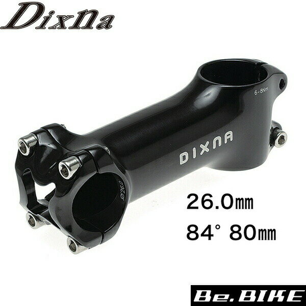 Dixna リードステム 26.0 84°80mm ポリッシュブラック ステム bebike