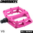 DMR BIKES V6 Plastic Pedal Cro-Mo Axle ピンク 自転車 ペダル(フラットペダル)