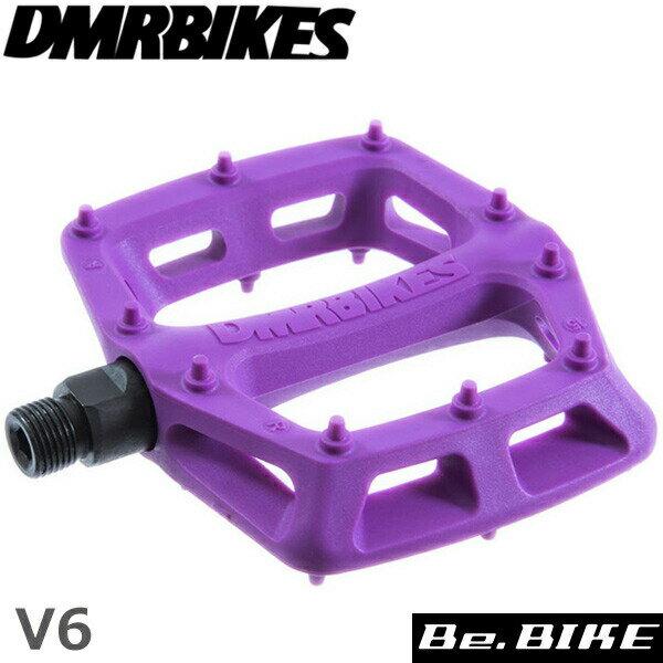 DMR BIKES V6 Plastic Pedal Cro-Mo Axle パープル 自転車 ペダル(フラットペダル）