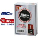 IRC チューブ WO 700×28C-35C 27×1 1/8-1 3/8 仏式バルブ 48mm 1本売り 自転車 チューブ ロードバイク 700Cチューブ ロングバルブ