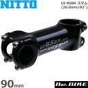 NITTO(日東) UI-85BX シュレッドレスステム (82゜) ブラック 90mm 自転車 ステム シュレッドレス