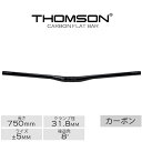 自転車 ハンドル トムソン ライザーバー THOMSON CARBON FLAT BAR 750x15MM RISE 8BACK 5UP 31.8 カーボンバー MTB マウンテンバイク