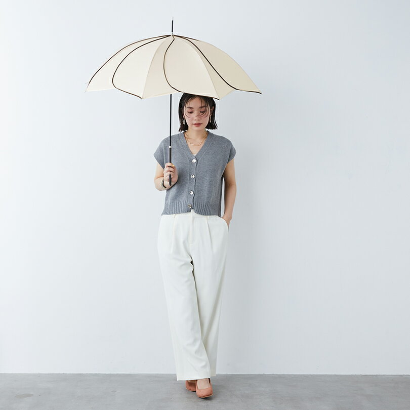 because バイカラーパイピング 長傘のイメージ