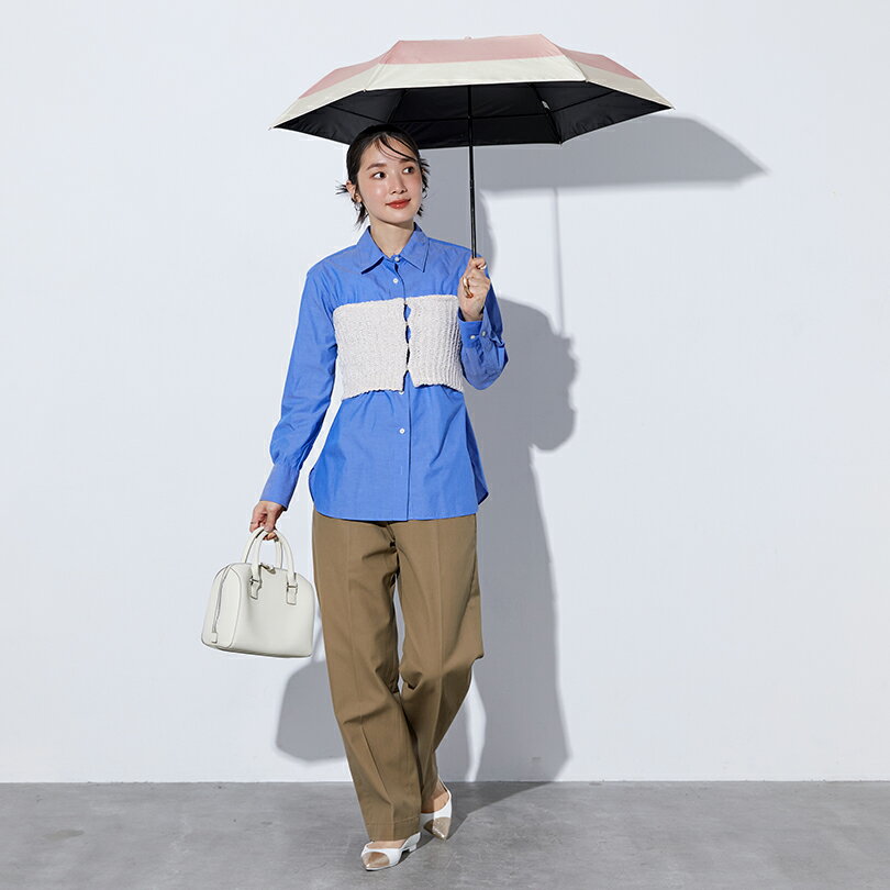 【because 公式】 PUバイカラー ミニ 晴雨兼用 日傘 折り畳み傘 折り畳み 紫外線対策 熱中症対策 遮熱 ビコーズ UVカット率100％ 完全遮光 100%| 折りたたみ傘 おりたたみ傘 折り畳み日傘 カバー付き 日除け プレゼント