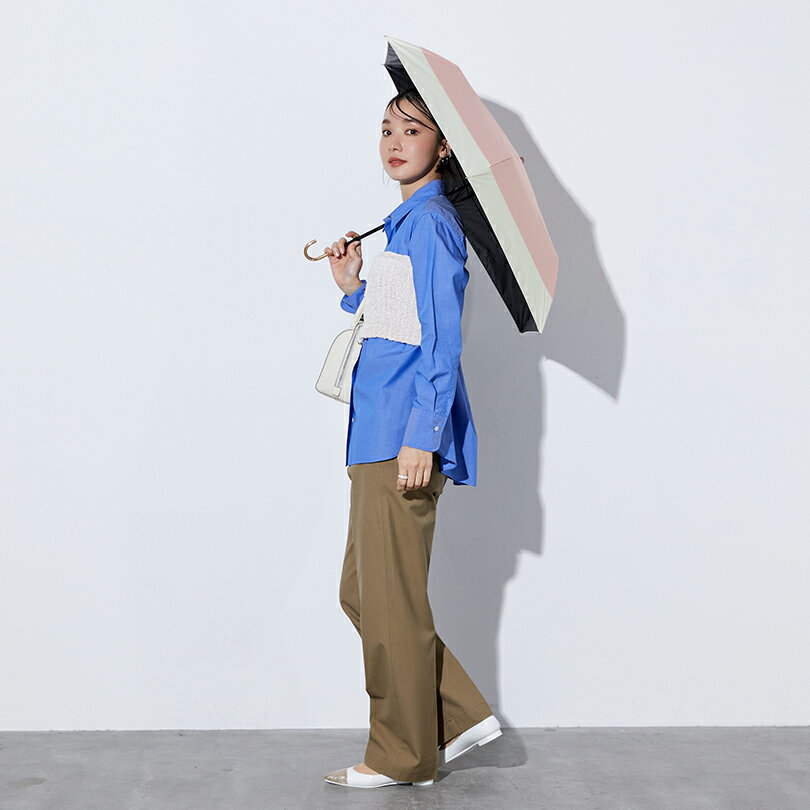 【because 公式】 PUバイカラー ミニ 晴雨兼用 日傘 折り畳み傘 折り畳み 紫外線対策 熱中症対策 遮熱 ビコーズ UVカット率100％ 完全遮光 100%| 折りたたみ傘 おりたたみ傘 折り畳み日傘 カバー付き 日除け プレゼント