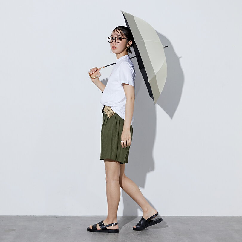【because 公式】 PUバイカラー 晴雨兼用 日傘 長傘 UVカット 紫外線対策 レディース 女性 ギフト おしゃれ 上品 通勤 通学 ビコーズ 完全遮光 100% | 日傘兼用 ひがさ 傘 バイカラー UV対策 手開き 大人可愛い 遮熱 かわいい プレゼント シンプル アンブレラ 大人 かさ