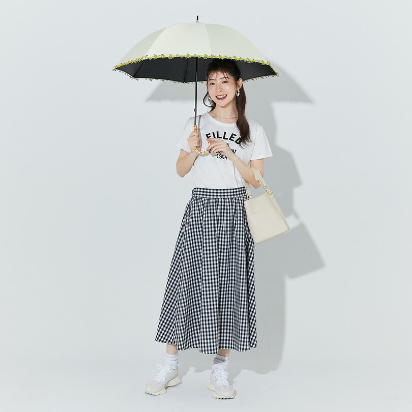 【楽天1位】【百田夏菜子さん起用】《送料無料》【because 公式】PUフラワーレース 晴雨兼用 日傘 長傘 傘 レース 刺繍 スズラン ミモザ UVカット 完全遮光 100% 紫外線対策 レディース おしゃれ 上品 ビコーズ 遮熱 バンブー ギフト プレゼント|女性 バンブーハンドル 撥水