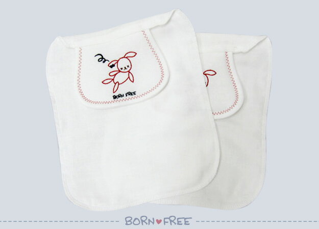 BORN FREE ( ボンフリー ) 汗取りパット アカ ( 2枚組 ) ベビー用品 出産祝い おしゃれ かわいい 日本製 女の子 男の…