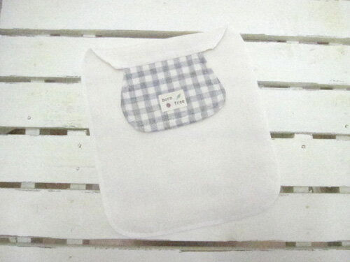 『 汗取りパット 1枚入りグレー チェック柄 Organic natural check -born free- 』 オーガニックコットン ガーゼ 甘撚り超長綿 ベビー用品 出産祝い おしゃれ かわいい 日本製 女の子 男の子 赤ちゃん プチギフト