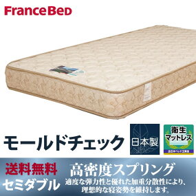 フランスベッド製新Z型高密度連続スプリングマットレスセミダブル日本製Z型スプリングマット新型Z-HIフランスベッドスプリング防ダニ抗菌防臭加工フランスベッドコイルマットレス