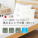 日本製 まくら 枕 洗える テイジン綿 2個セット 肩こり 43x63 35x50 頸椎サポート アレルギー対策 弾力 横向き いびき防止 ストレートネック 快...