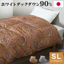 西川 nisikawa 羽毛布団 ダウン90% ホワイトダックダウン 150×210cm シングルロング SL シングル フレッシュバック ユニステークキルト 布団 掛け布団 温かい 冬用 秋冬 シンプル