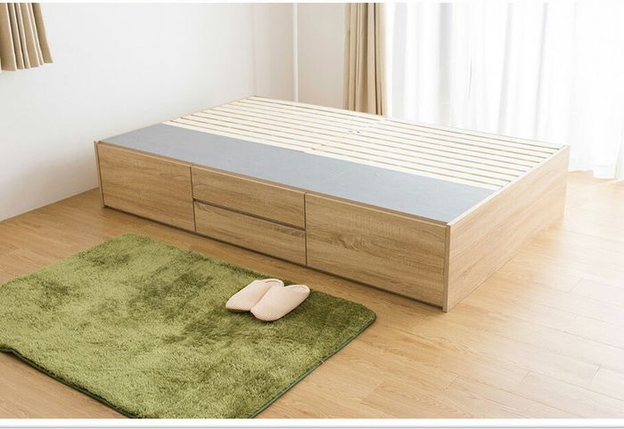 チェストベッド 収納付きベッド シングル フレームのみ ヘッドレスタイプ 引き出し4杯チェスト 大容量収納 すのこベッド 大型シングルベッド 収納ベッド 収納付きベッド(代引不可)【送料無料】
