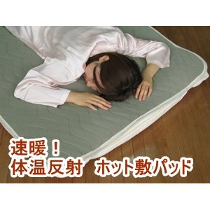 速暖！体温反射ホット敷パッド セミダブルグレー (代引不可)