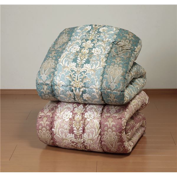 羽毛タッチ高級掛布団ペイズリー柄（ダブル ブルー） (代引不可)