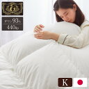 日本製 羽毛ふとん キング 最高ランクプレミアムゴールドラベル ポーランド産ホワイトダックダウン 93% 440dp以上 立体キルト 掛け布団 国産 羽毛 布団 ふとん 掛布団 あったか 冬(代引不可)【送料無料】(3)
