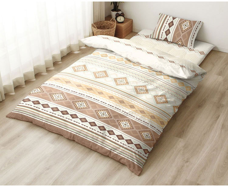 掛け布団カバー 両サイドファスナー クリアキリム シングルロング 150×210cm 掛布団 かけふとん カバー 寝具 寝具カバー かわいい おしゃれ 北欧 シンプル 新生活 ギフト プレゼント 柄物(代引不可)【送料無料】 [2]