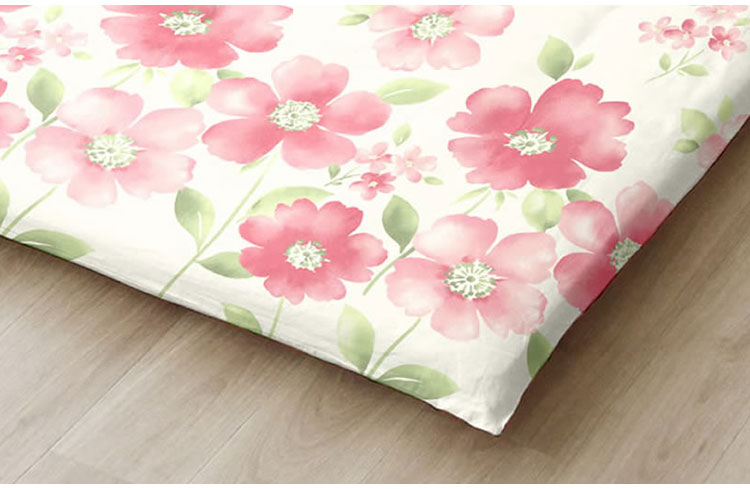 敷布団カバー L字ファスナー 水彩フラワー シングルロング 105×215cm 敷布団 しきふとん カバー 寝具 寝具カバー かわいい おしゃれ 北欧 シンプル 新生活 ギフト プレゼント 柄物(代引不可)【送料無料】