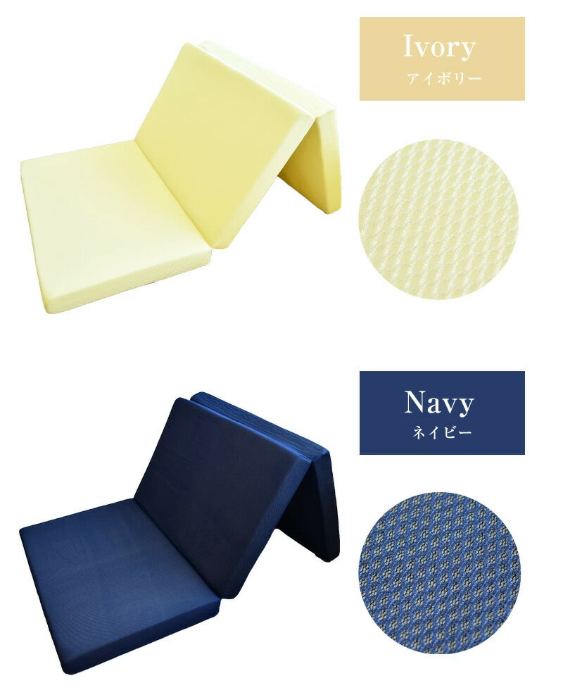 【ダブル】3つ折り 高反発マットレス 敷き布団 10cm 160N 高弾性 エコロール マットレス 三つ折り 折り畳み 高反発 ウレタン(代引不可)【送料無料】 [3]