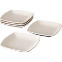 うちカフェ 白いスクエアプレート5枚セット 洋陶器 洋陶皿 小皿セット T‐1182(代引不可)