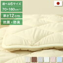 サイズを選べる小さめ敷きふとん 厚さ12cm 敷布団 セミシングル 厚め ジュニア 小さめ プチ セミシングル 防ダニ 抗菌 防臭 子供用 来客 キャンプ用 車中泊 アウトドア ごろ寝 お昼寝 日本製 ジュニア(代引不可)【送料無料】