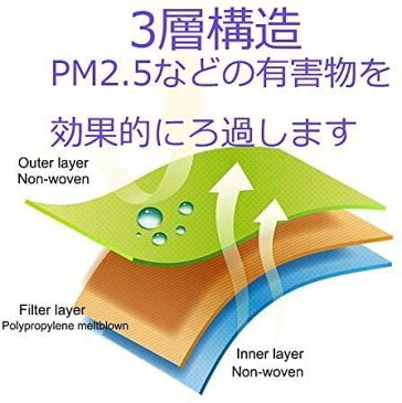 【2個 送料無料】マスク 使い捨て 50枚入り 花粉 微粒子 大人用 翌日発送 国内発送 不織布マスク ホワイト 約17cmx9cm