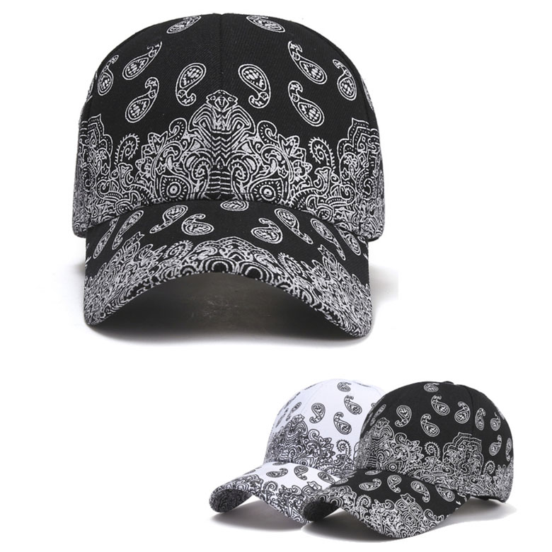 ペイズリー柄ベースボールキャップ帽...