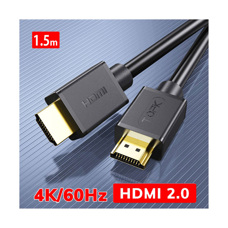 TOPK HDMIケーブル 1.5m 最新規格2.0対応 3Dテレビ対応 HDMIケーブル ブルーレイレコーダー DVDプレーヤー HDDレコーダー 等との接続 各種リンク対応 PS3 PS4 レグザリンク ビエラリンク 業務用 1.5m