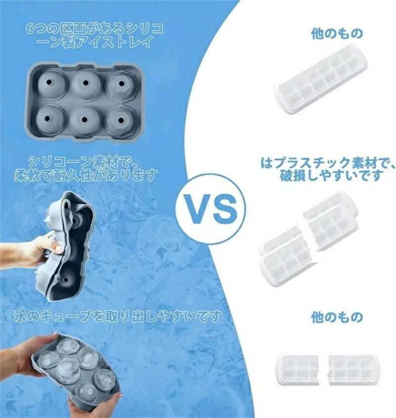製氷皿 フタ付き製氷器丸氷 食品級シリコン製 製氷機 蓋付き 氷作る容器 アイスキ...