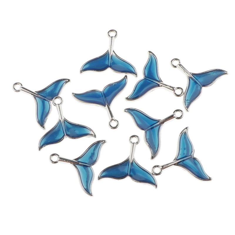 アクセサリーパーツ イヤリング 鯨の尻尾 ホエール テール DIY ネックレス 全2色 10個入り