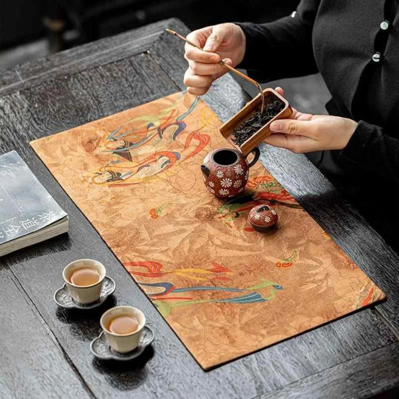 ランチョンマット ティーマット おしゃれ 高級感 レトロ 禅 香り 雲 ガーゼ 綿 リネン 生地 マット コ..