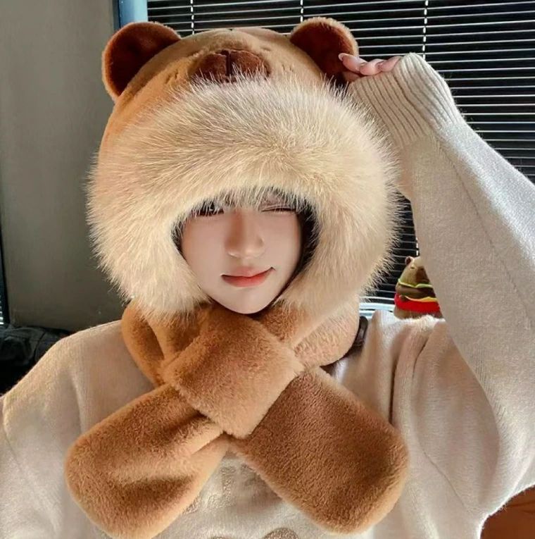 マフラー 帽子 マフラー 手袋 3点セット 一体型 フード付マフラー 超可愛い もこもこ 暖かい 防寒対策 ..