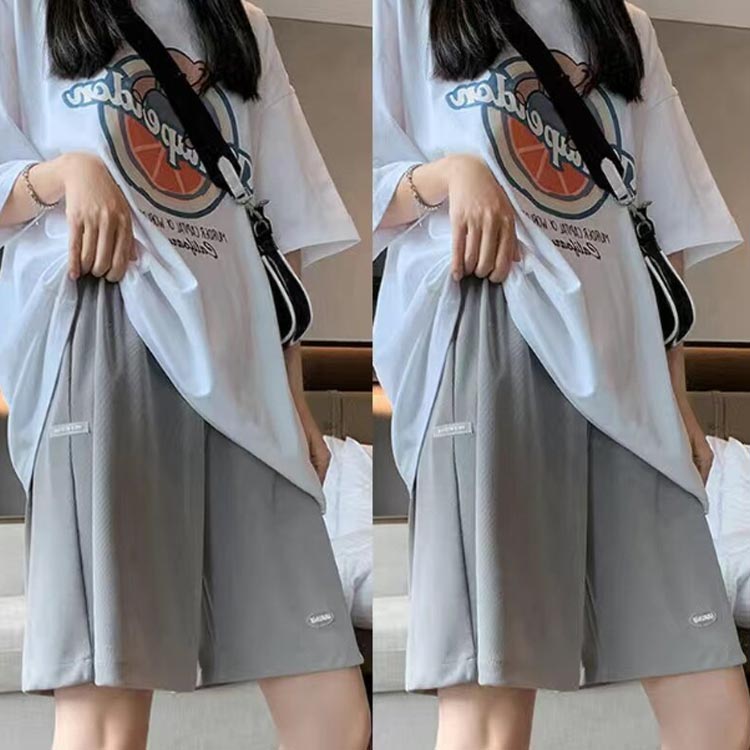 ハイウエスト 産前産後 ハーフパンツ 2枚セット！マタニティ パンツ 涼しい 接触冷感 ショートパンツ 五分丈 アイスシルク ルームウェア 短パン アジャスター付き 薄手 半ズボン 大きいサイズ 妊婦パンツ ウエスト調節可能 部屋着 ゆったり 妊婦服 夏 2